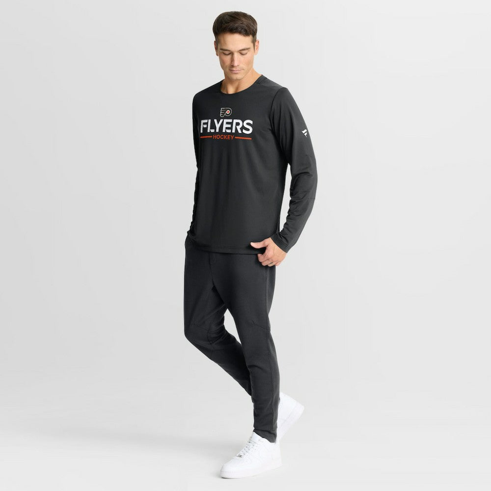 NHL Philadelphia Flyers Fanatics Authentic Pro Rink Tech Long Sleeve T-Shirt - Black
