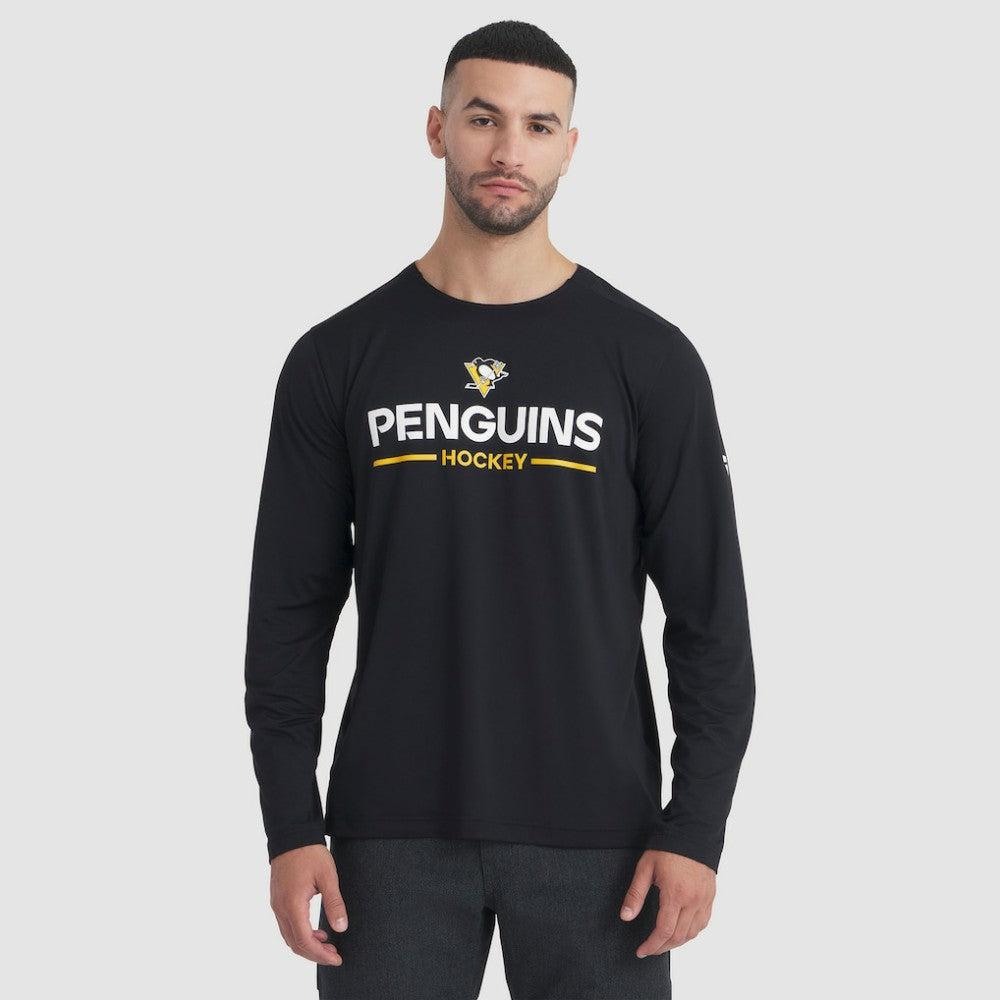 NHL Pittsburgh Penguins Fanatics Authentic Pro Rink Tech Long Sleeve T-Shirt - Black