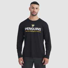 NHL Pittsburgh Penguins Fanatics Authentic Pro Rink Tech Long Sleeve T-Shirt - Black