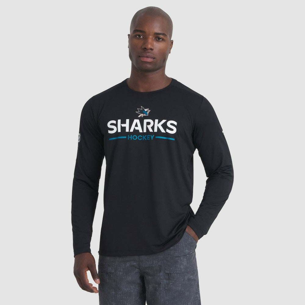 NHL San Jose Sharks Fanatics Authentic Pro Rink Tech Long Sleeve T-Shirt - Black