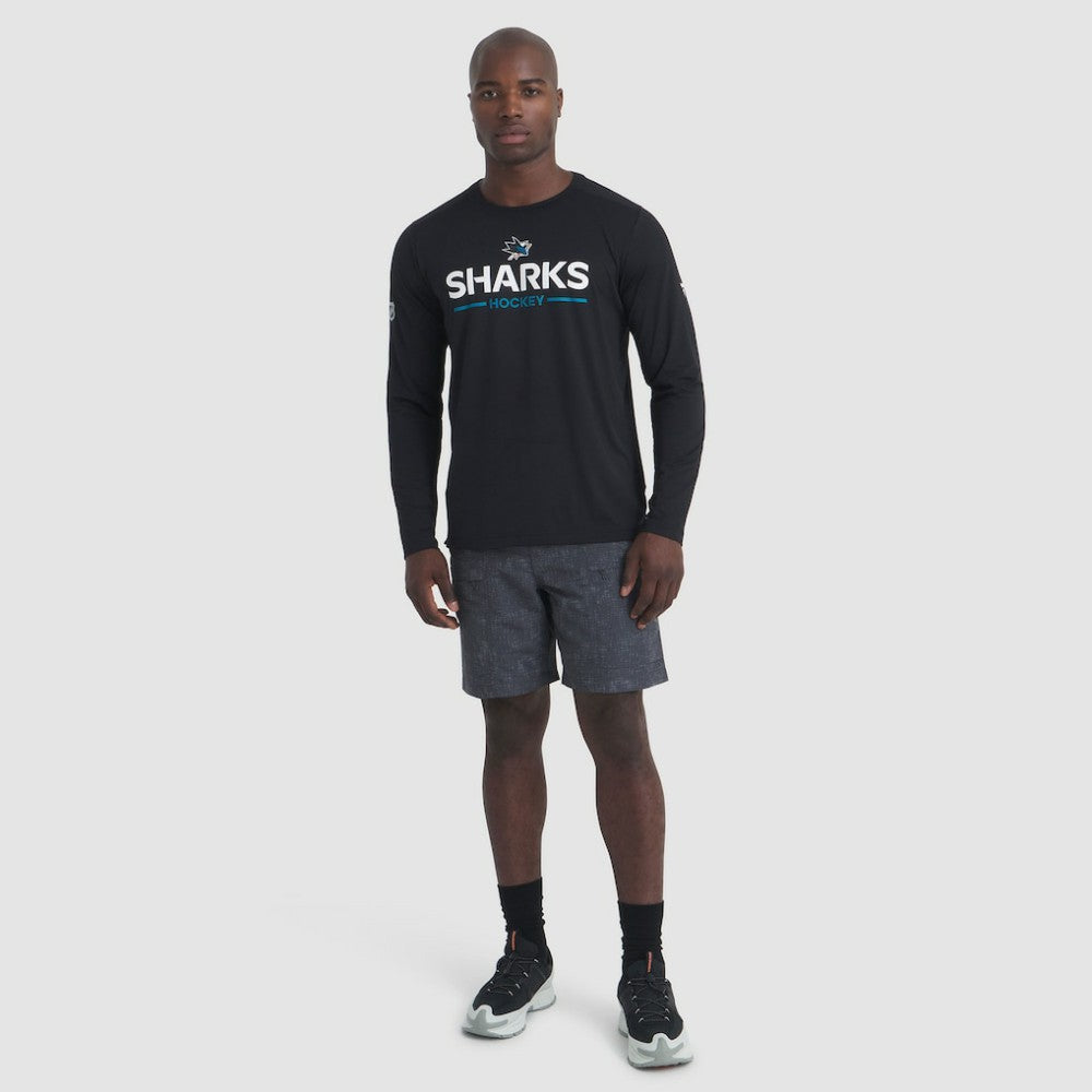 NHL San Jose Sharks Fanatics Authentic Pro Rink Tech Long Sleeve T-Shirt - Black