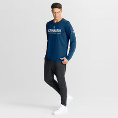 NHL Seattle Kraken Fanatics Authentic Pro Rink Tech Long Sleeve T-Shirt - Navy