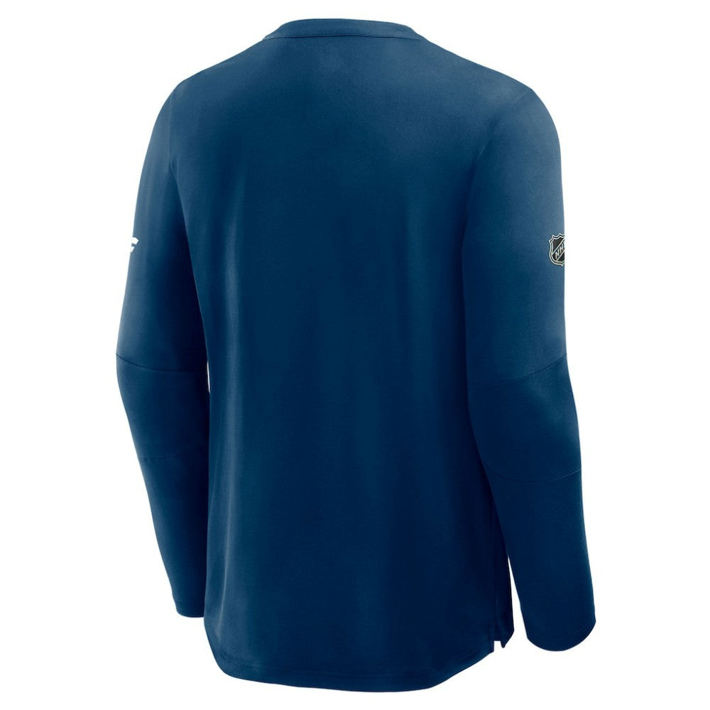 NHL Seattle Kraken Fanatics Authentic Pro Rink Tech Long Sleeve T-Shirt - Navy