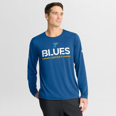 NHL St. Louis Blues Fanatics Authentic Pro Rink Tech Long Sleeve T-Shirt - Blue