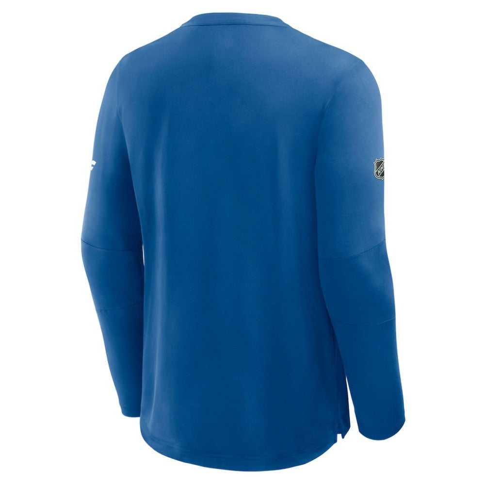 NHL St. Louis Blues Fanatics Authentic Pro Rink Tech Long Sleeve T-Shirt - Blue