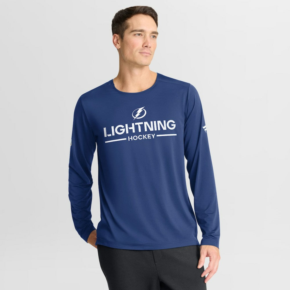 NHL Tampa Bay Lightning Fanatics Authentic Pro Rink Tech Long Sleeve T-Shirt - Blue