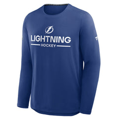 NHL Tampa Bay Lightning Fanatics Authentic Pro Rink Tech Long Sleeve T-Shirt - Blue