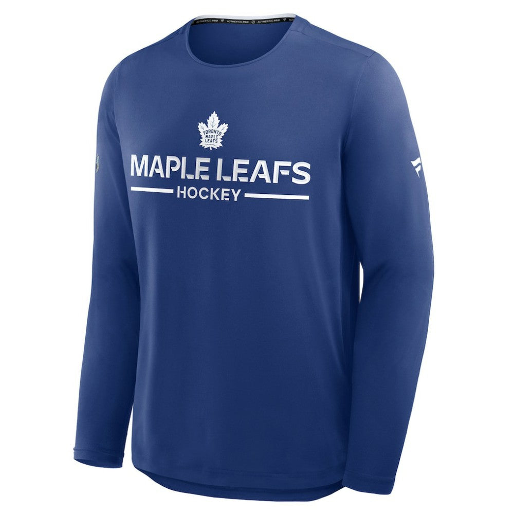 NHL Toronto Maple Leafs Fanatics Authentic Pro Rink Tech Long Sleeve T-Shirt - Blue