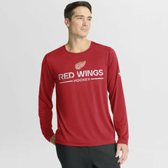 NHL Detroit Red Wings Fanatics Authentic Pro Centennial Rink Tech Long Sleeve T-Shirt - Red