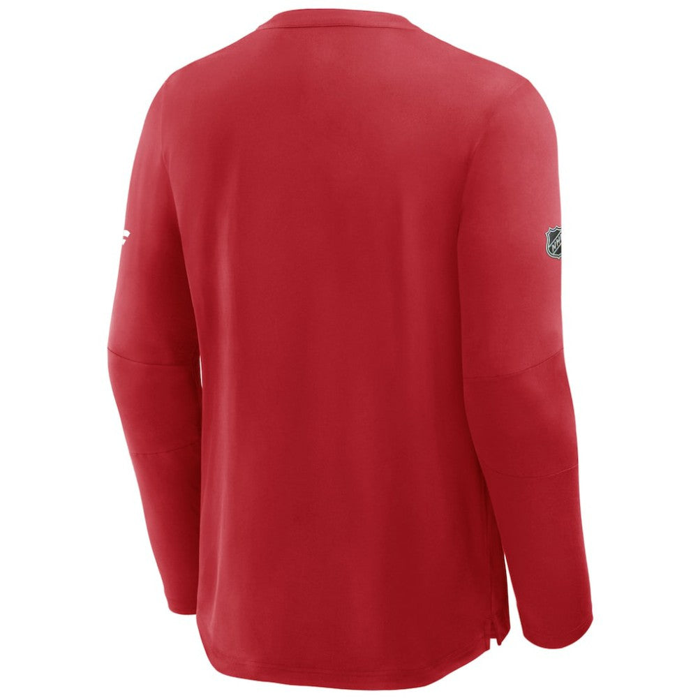 NHL Detroit Red Wings Fanatics Authentic Pro Centennial Rink Tech Long Sleeve T-Shirt - Red