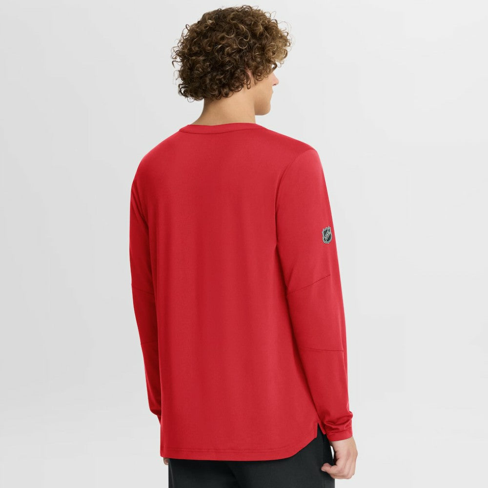 NHL Chicago Blackhawks Fanatics Authentic Pro Centennial Rink Tech Long Sleeve T-Shirt - Red