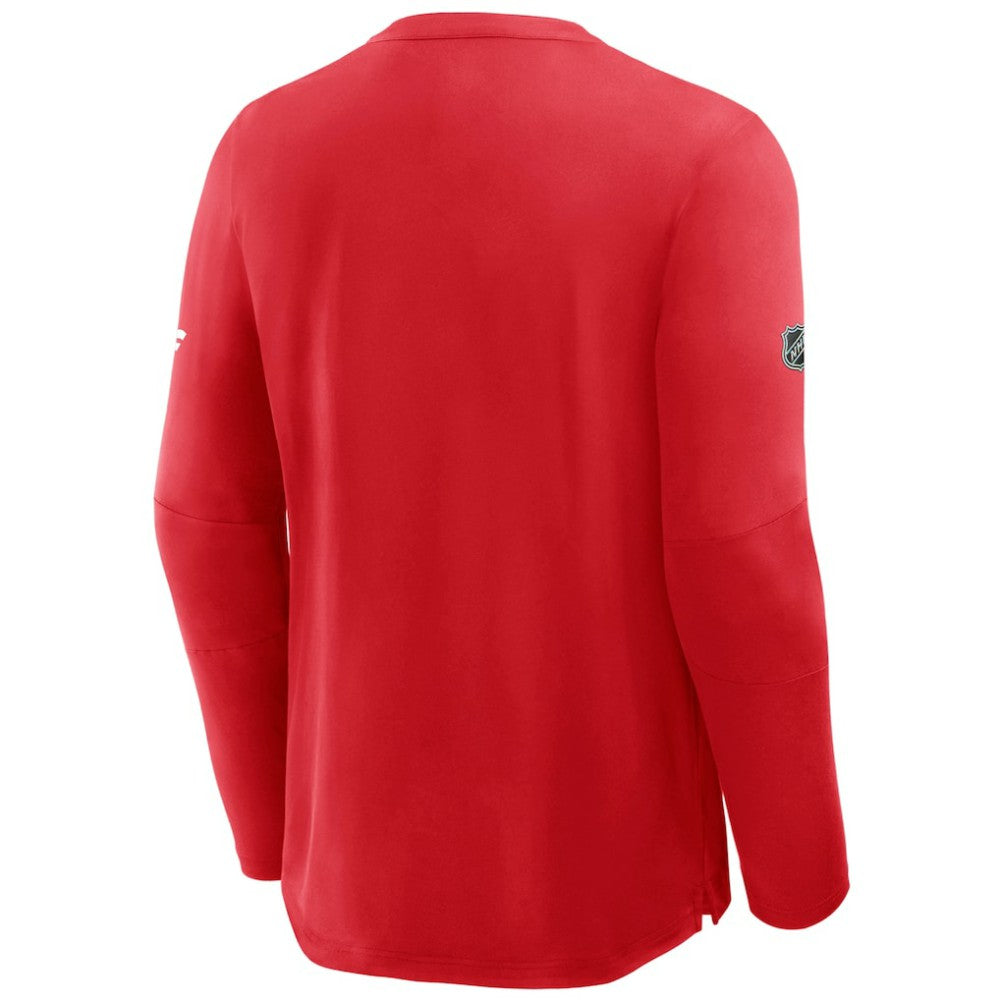 NHL Chicago Blackhawks Fanatics Authentic Pro Centennial Rink Tech Long Sleeve T-Shirt - Red