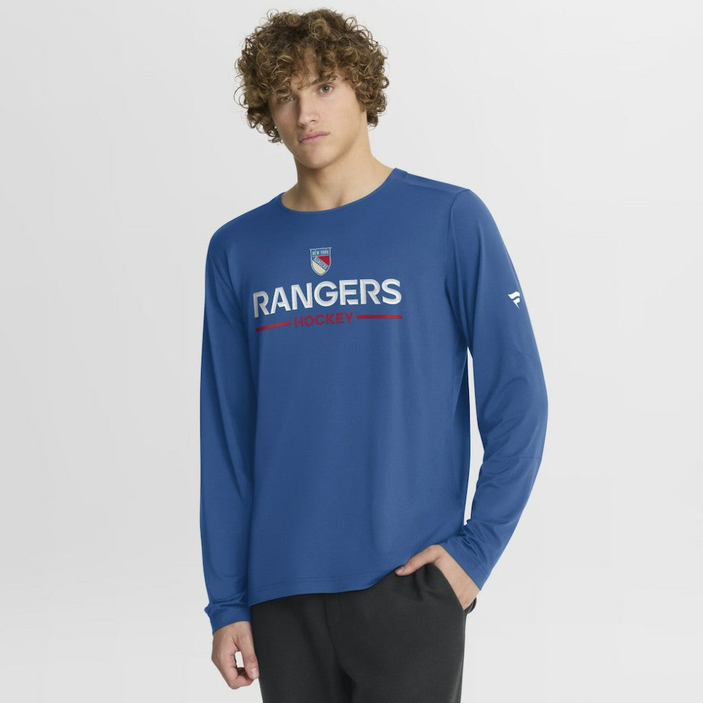 NHL New York Rangers Fanatics Authentic Pro Rink Centennial Tech Long Sleeve T-Shirt - Blue