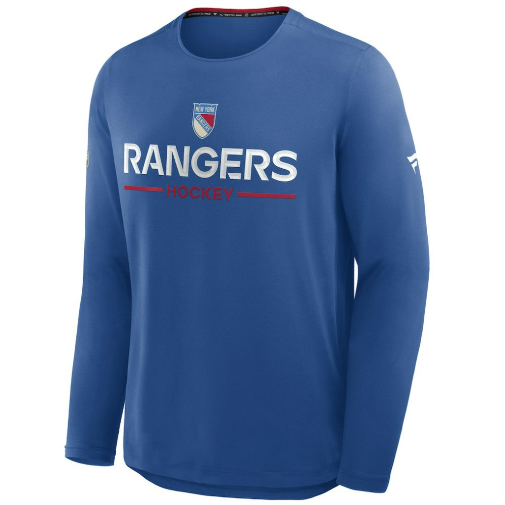 NHL New York Rangers Fanatics Authentic Pro Rink Centennial Tech Long Sleeve T-Shirt - Blue