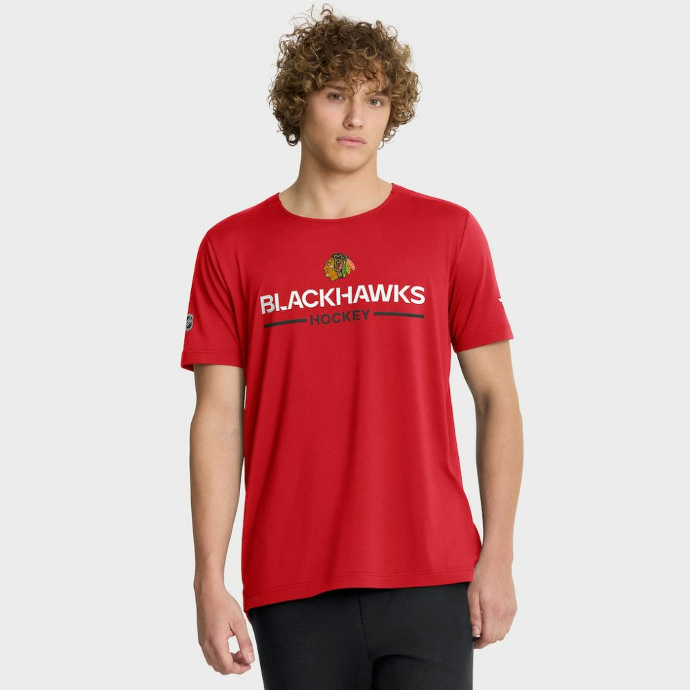 NHL Chicago Blackhawks Fanatics Authentic Pro Rink Tech T-Shirt - Red