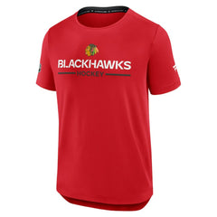 NHL Chicago Blackhawks Fanatics Authentic Pro Rink Tech T-Shirt - Red