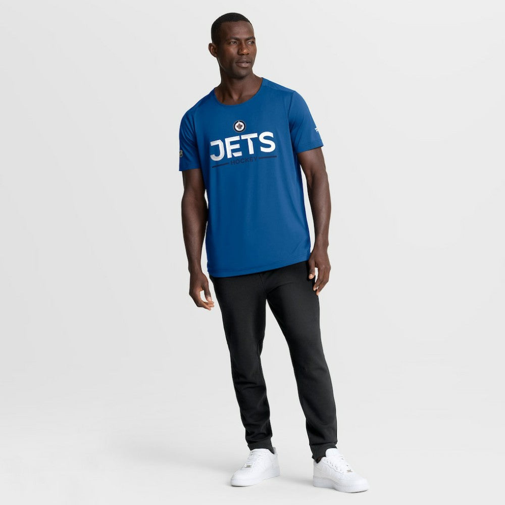 NHL Winnipeg Jets Fanatics Authentic Pro Rink Tech T-Shirt - Blue