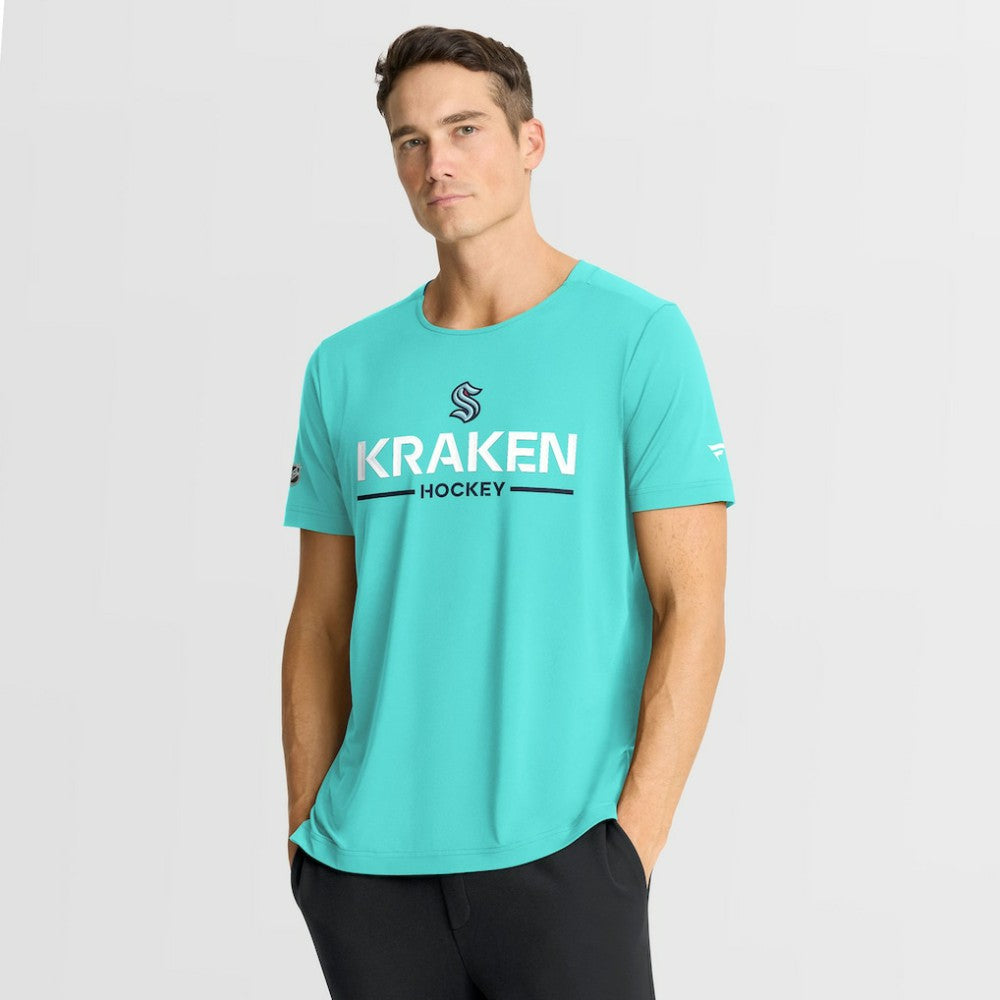 NHL Seattle Kraken Fanatics Authentic Pro Rink Tech T-Shirt - Light Blue