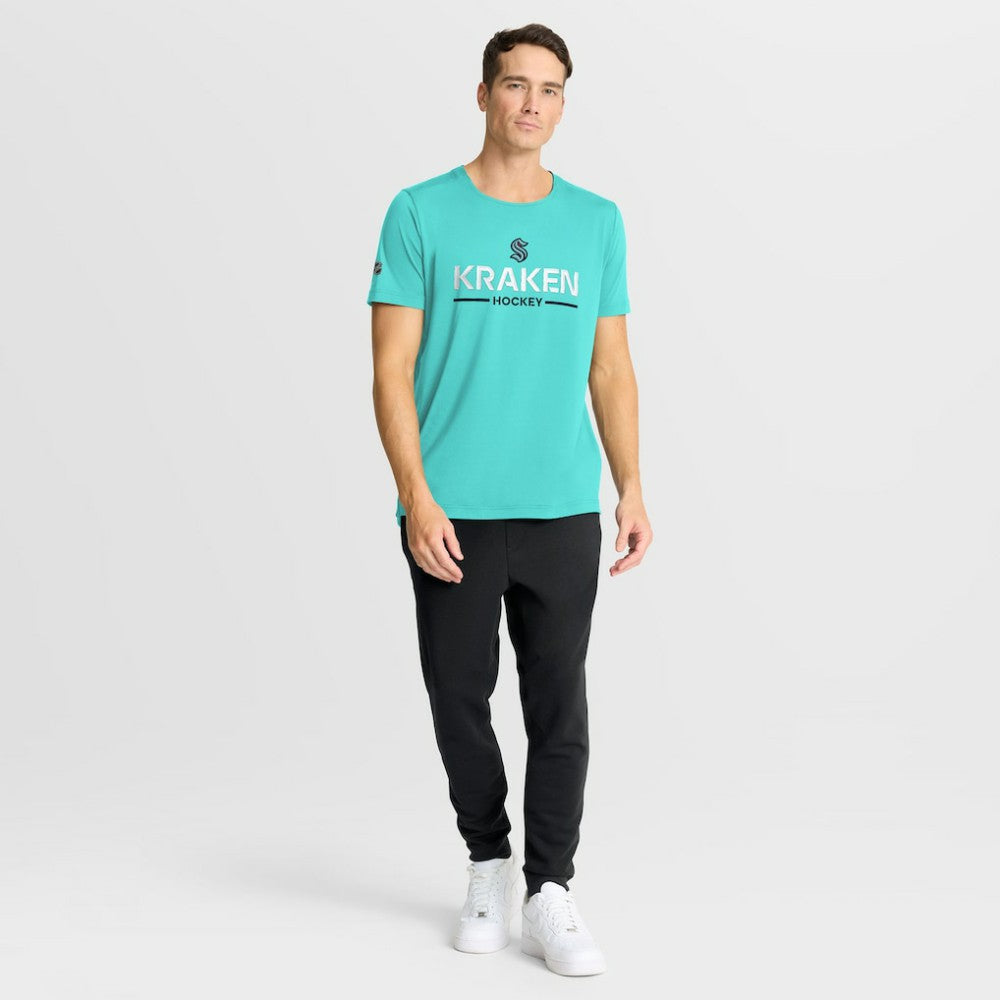 NHL Seattle Kraken Fanatics Authentic Pro Rink Tech T-Shirt - Light Blue