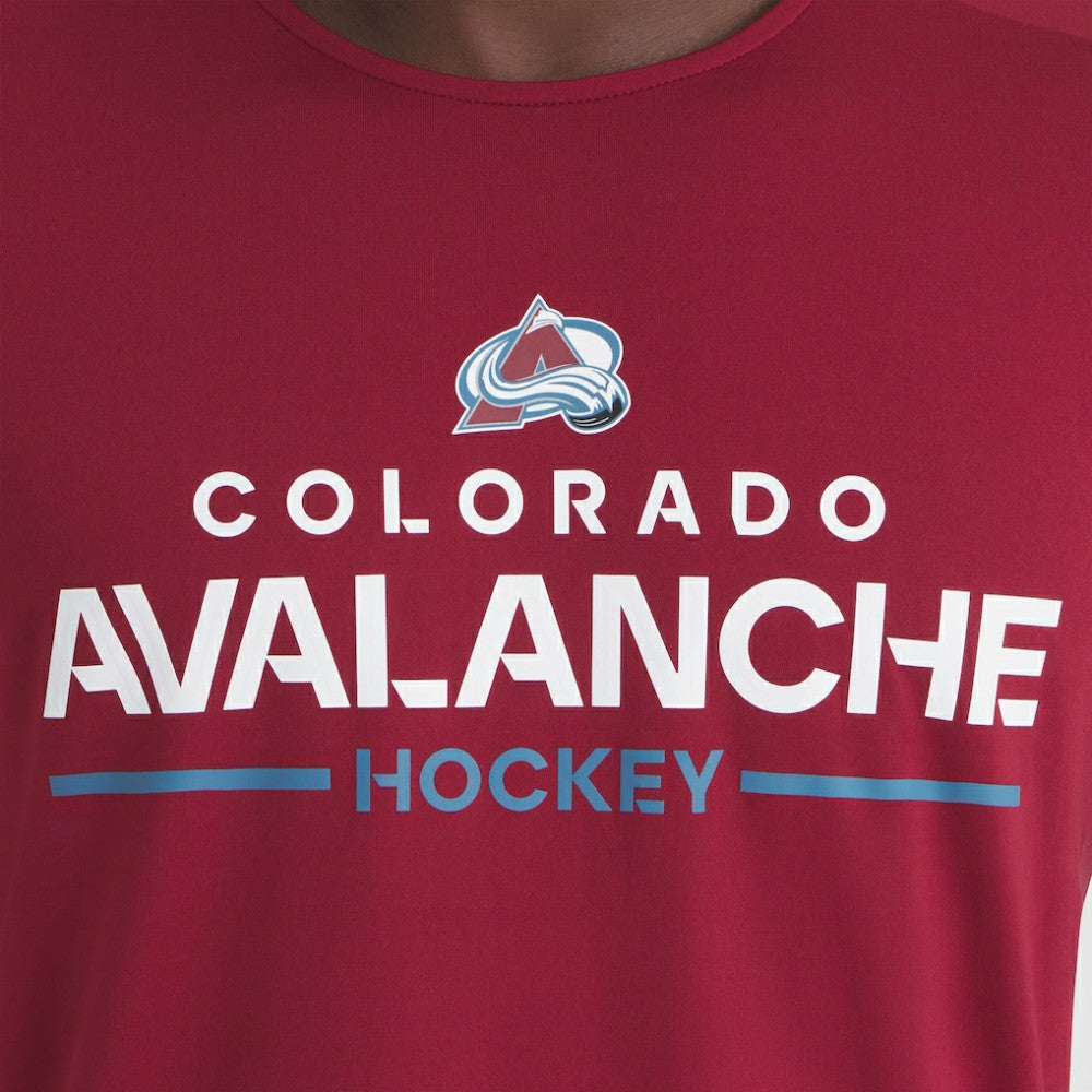 NHL Colorado Avalanche Fanatics Authentic Pro Rink Tech T-Shirt - Burgundy