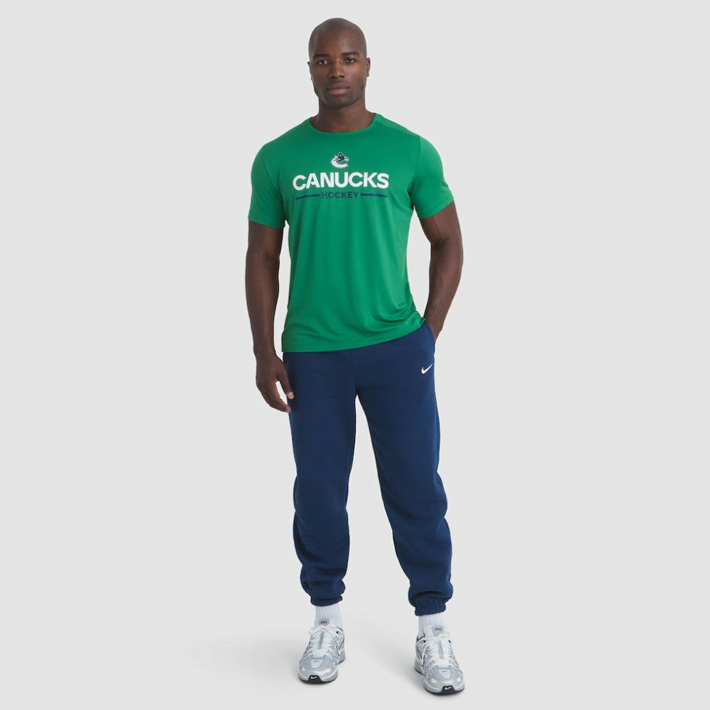 NHL Vancouver Canucks Fanatics Authentic Pro Rink Tech T-Shirt - Green