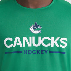 NHL Vancouver Canucks Fanatics Authentic Pro Rink Tech T-Shirt - Green