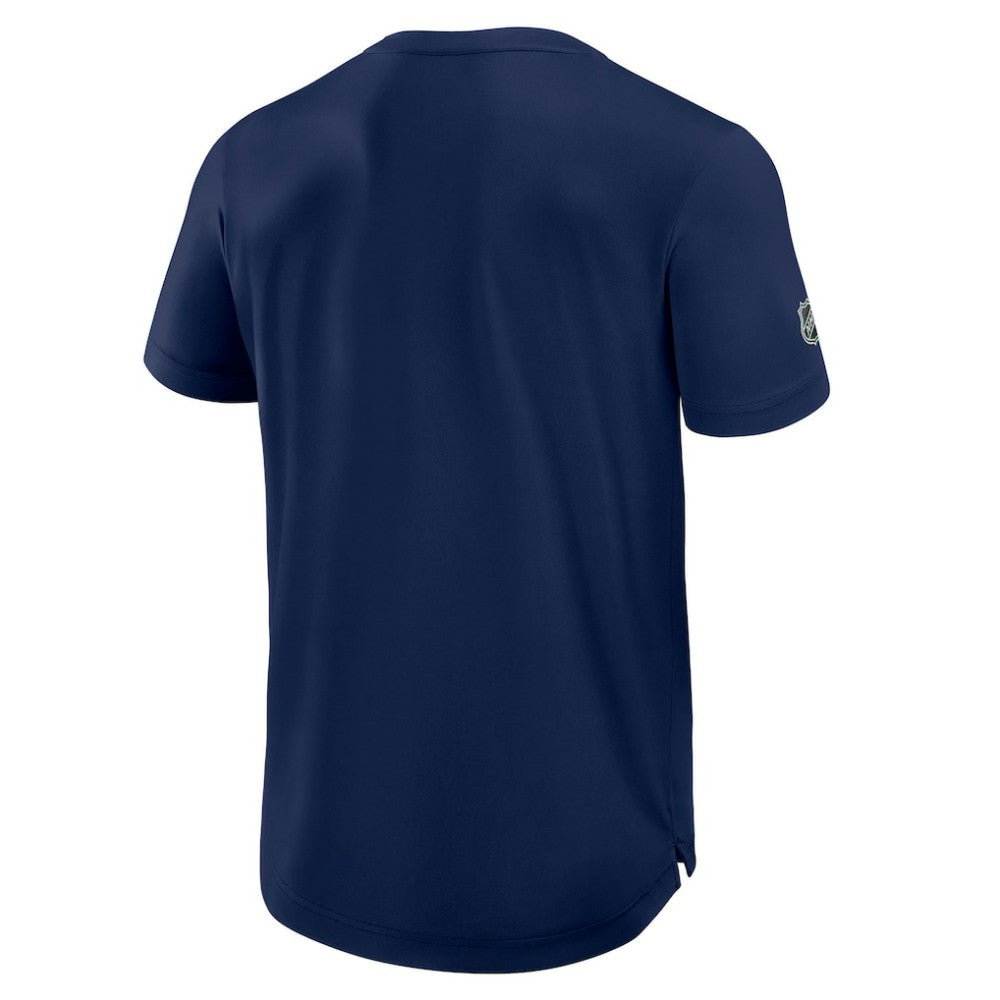 NHL Columbus Blue Jackets Fanatics Authentic Pro Rink Tech T-Shirt - Navy