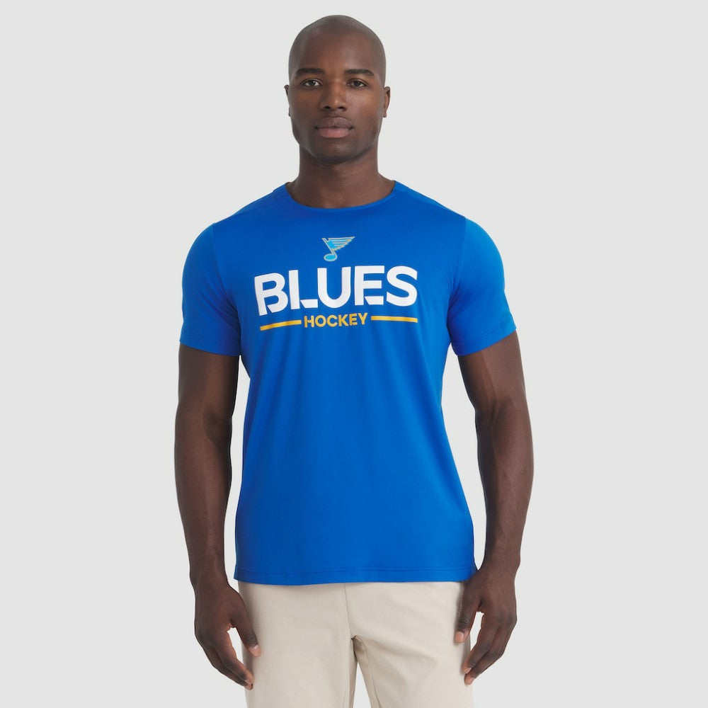 NHL St. Louis Blues Fanatics Authentic Pro Rink Tech T-Shirt - Blue