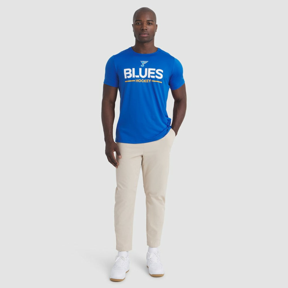 NHL St. Louis Blues Fanatics Authentic Pro Rink Tech T-Shirt - Blue