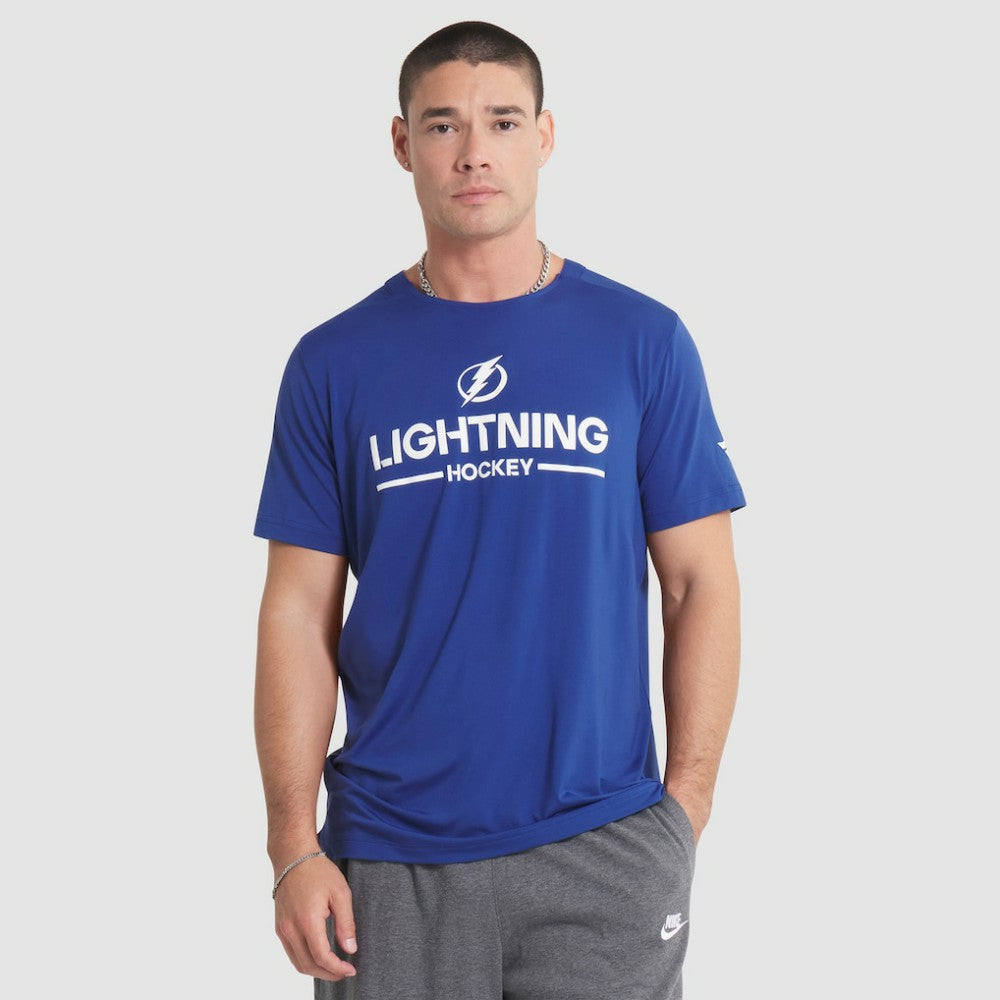 NHL Tampa Bay Lightning Fanatics Authentic Pro Rink Tech T-Shirt - Blue