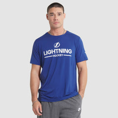NHL Tampa Bay Lightning Fanatics Authentic Pro Rink Tech T-Shirt - Blue