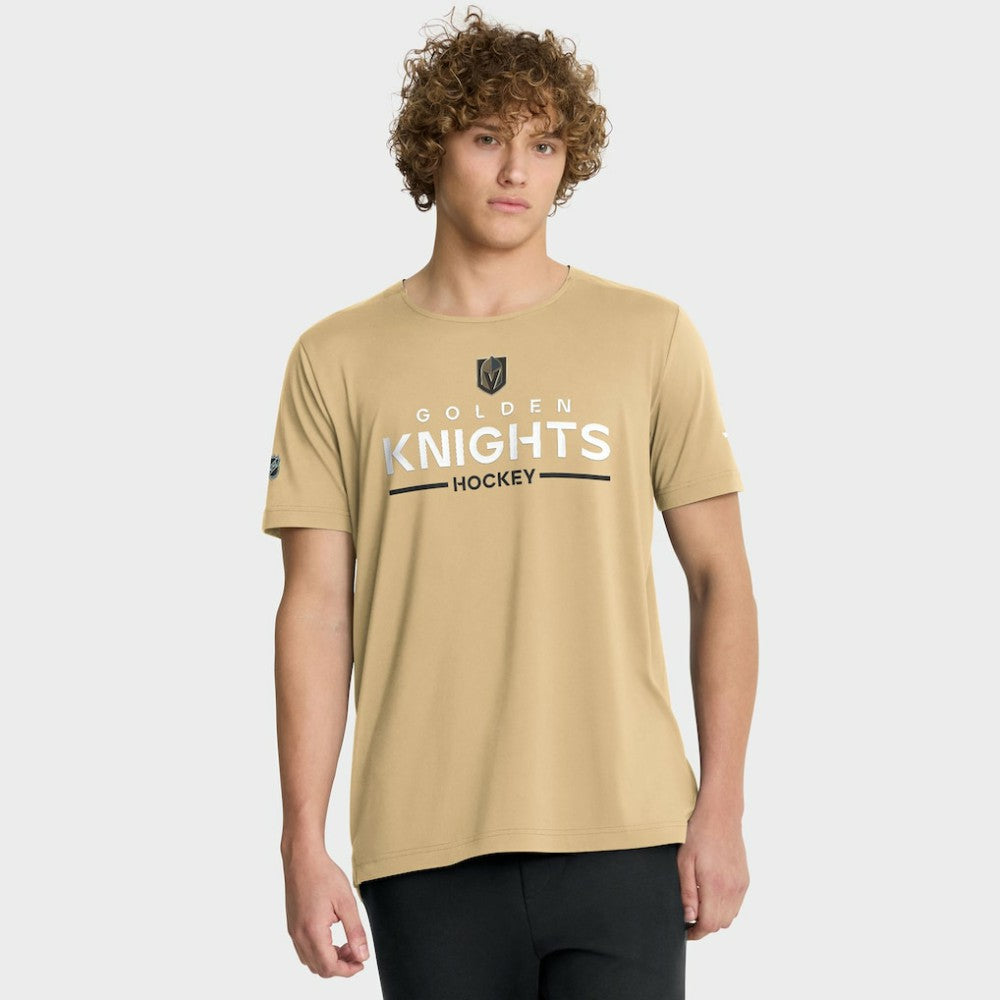 NHL Vegas Golden Knights Fanatics Authentic Pro Rink Tech T-Shirt - Gold