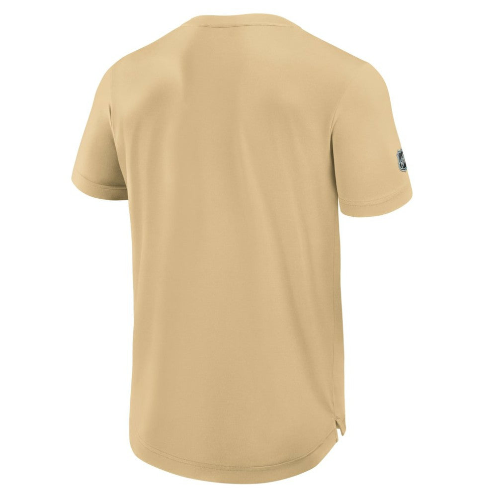 NHL Vegas Golden Knights Fanatics Authentic Pro Rink Tech T-Shirt - Gold