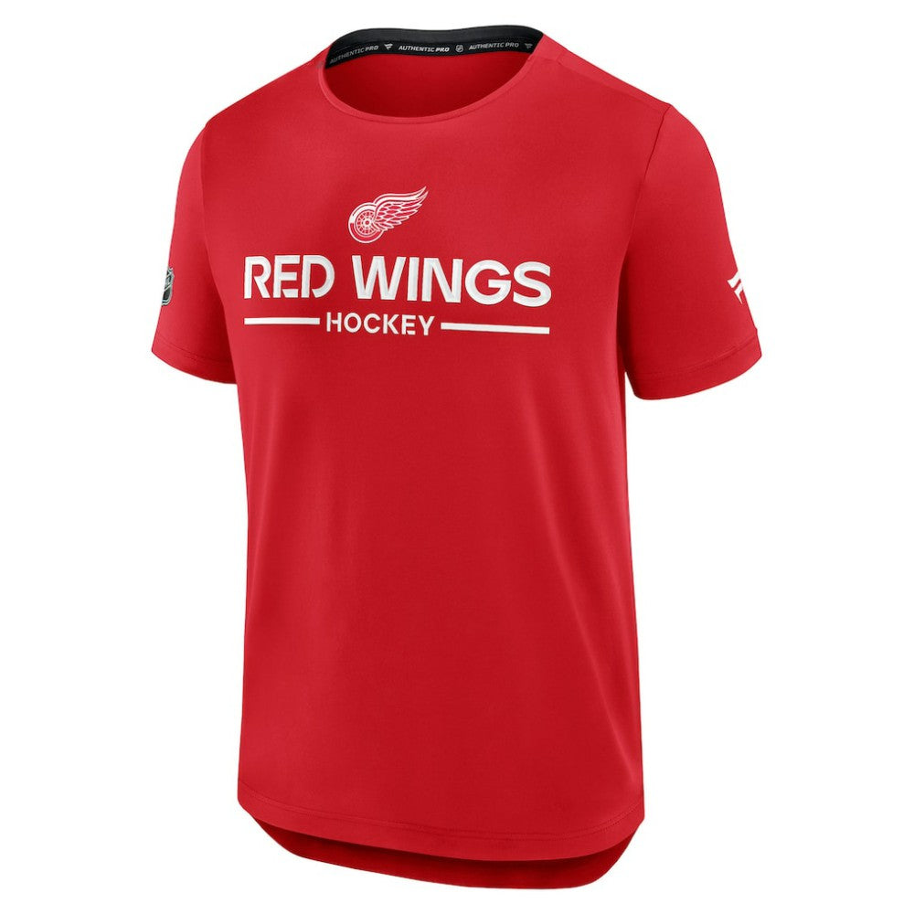 NHL Detroit Red Wings Fanatics Authentic Pro Rink Tech T-Shirt - Red