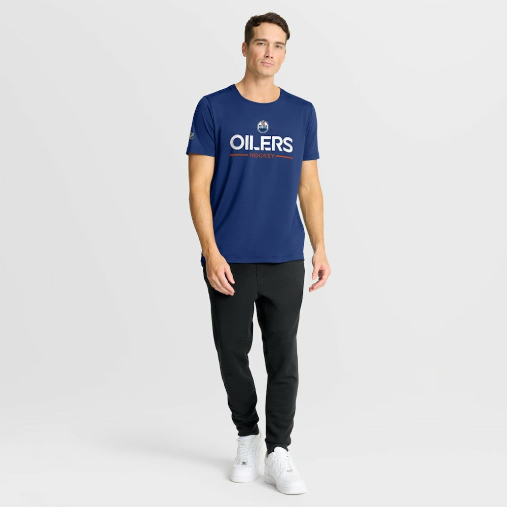 NHL Edmonton Oilers Fanatics Authentic Pro Rink Tech T-Shirt - Royal