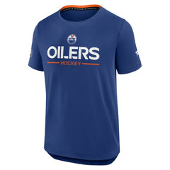 NHL Edmonton Oilers Fanatics Authentic Pro Rink Tech T-Shirt - Royal