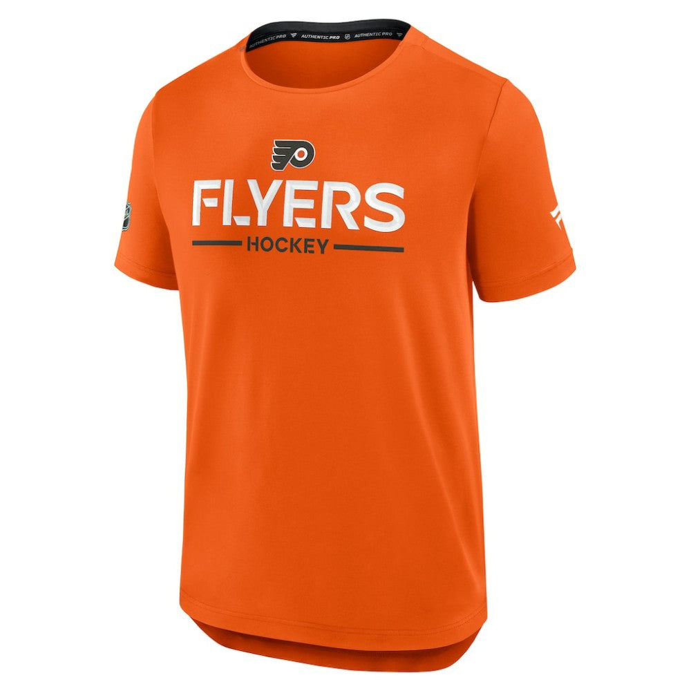 NHL Philadelphia Flyers Fanatics Authentic Pro Rink Tech T-Shirt - Orange