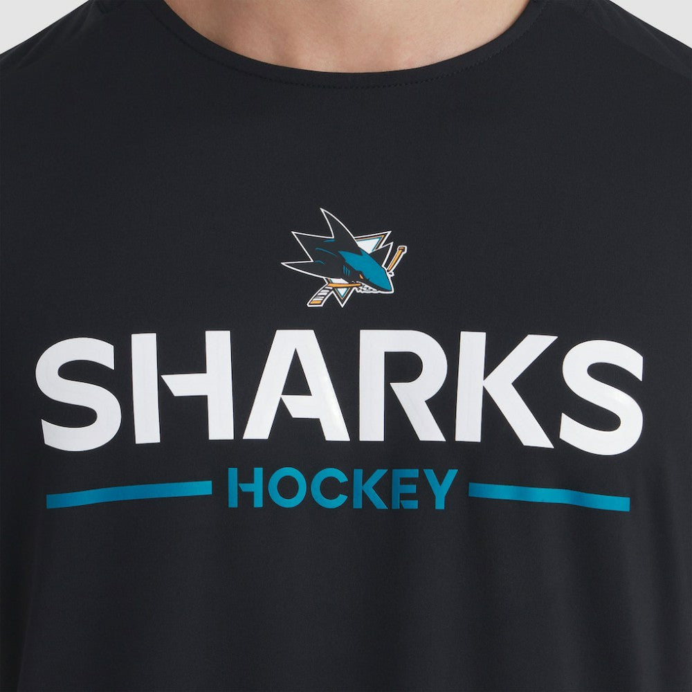 NHL San Jose Sharks Fanatics Authentic Pro Rink Tech T-Shirt - Black