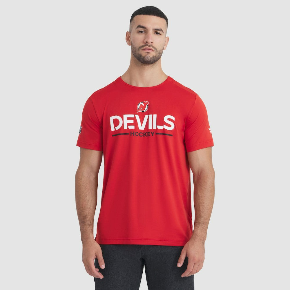 NHL New Jersey Devils Fanatics Authentic Pro Rink Tech T-Shirt - Red