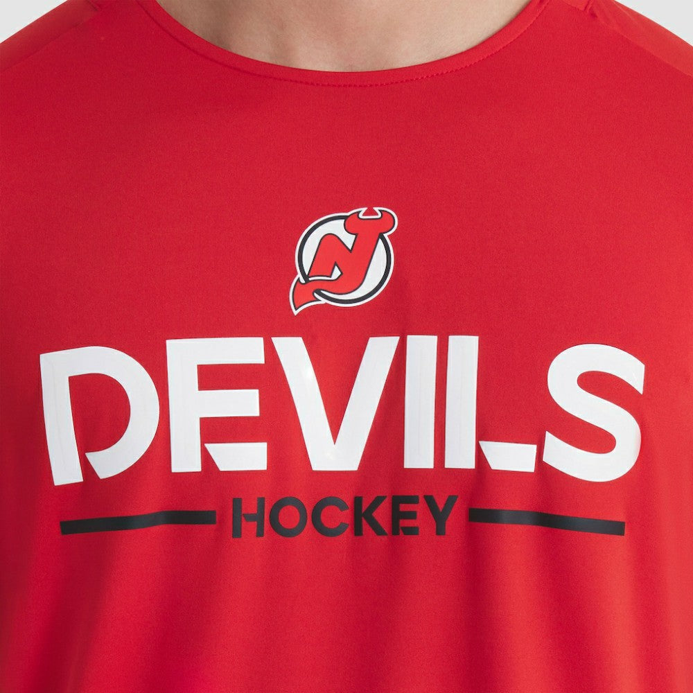 NHL New Jersey Devils Fanatics Authentic Pro Rink Tech T-Shirt - Red