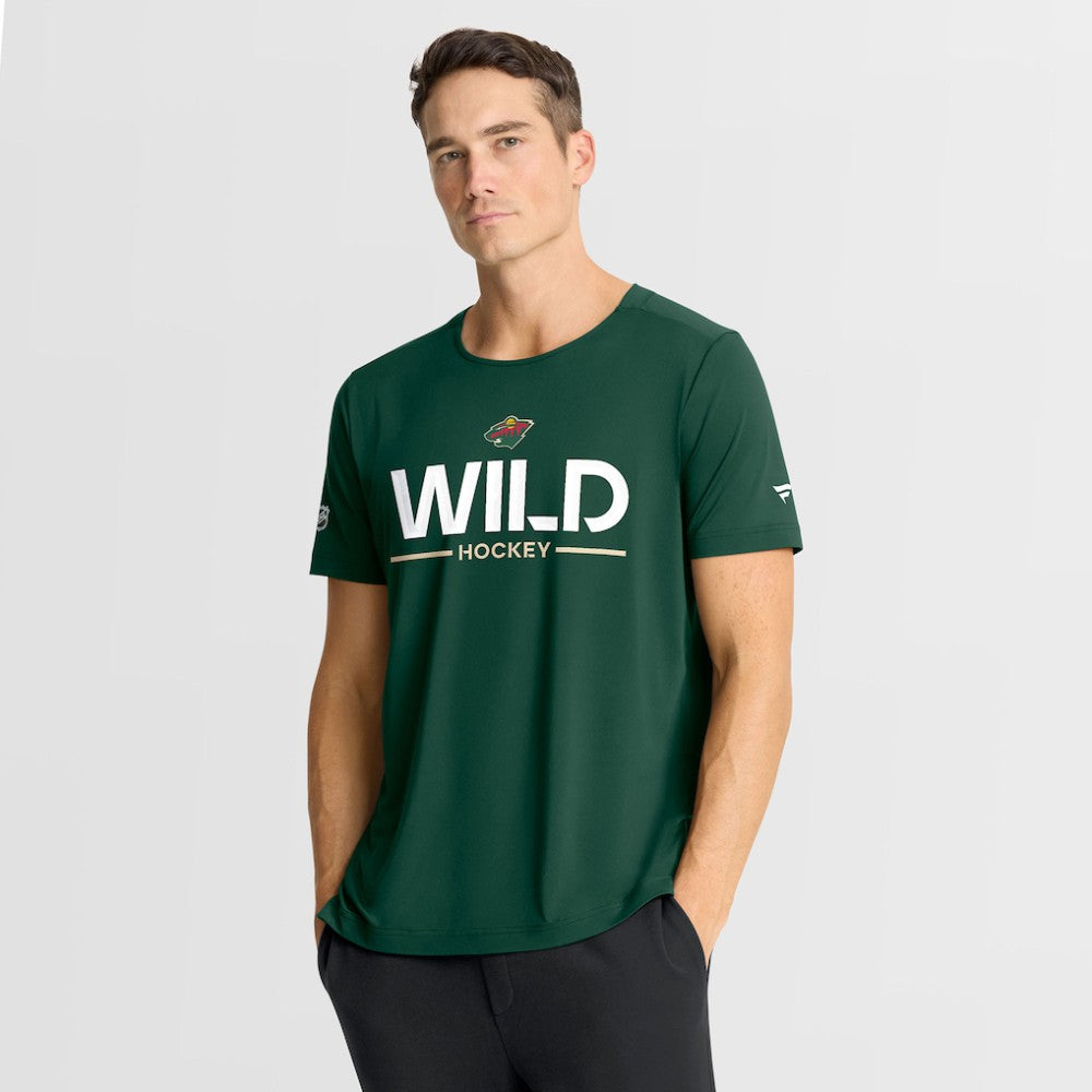 NHL Minnesota Wild Fanatics Authentic Pro Rink Tech T-Shirt - Green