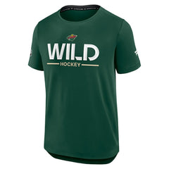 NHL Minnesota Wild Fanatics Authentic Pro Rink Tech T-Shirt - Green