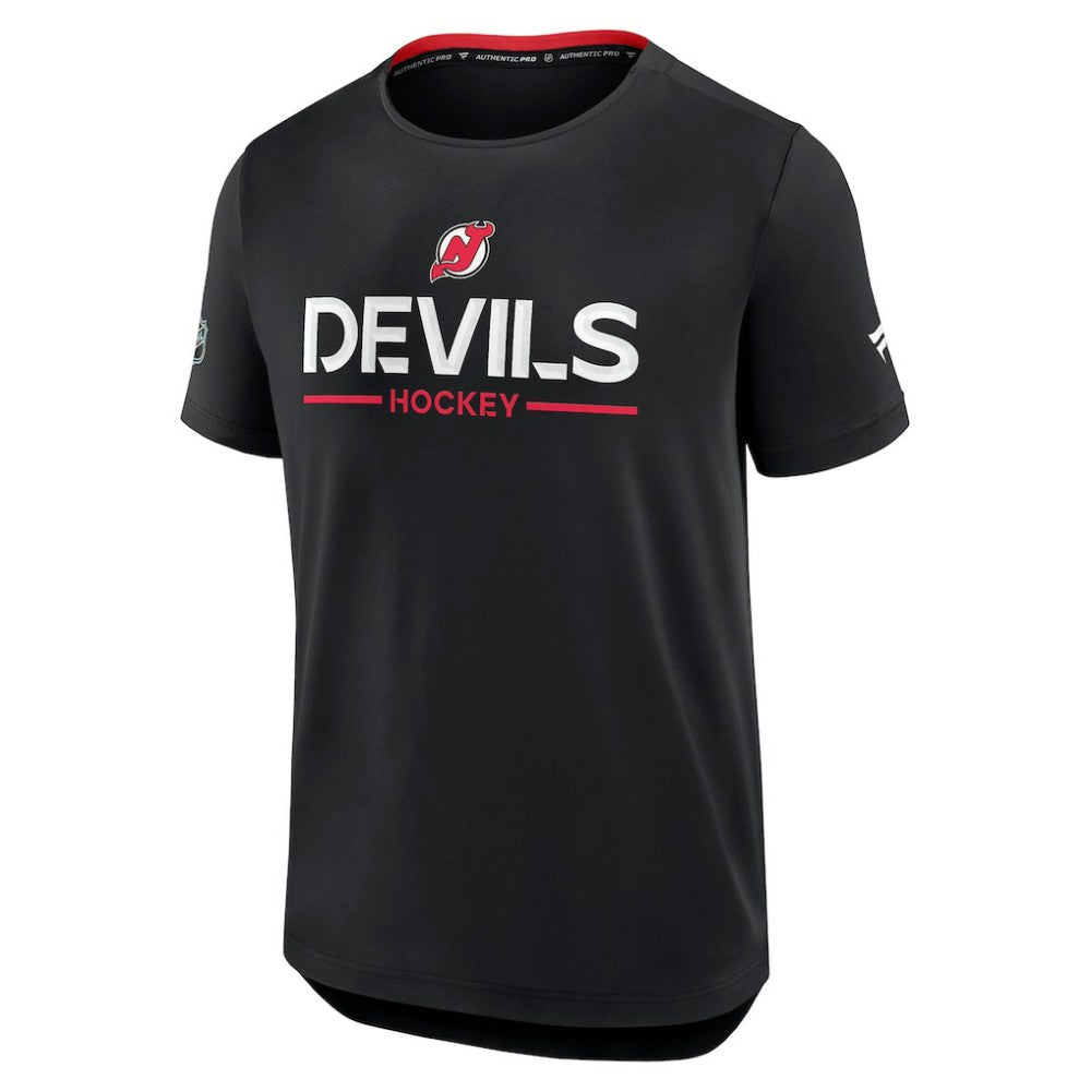 NHL New Jersey Devils Fanatics Authentic Pro Rink Tech T-Shirt - Black
