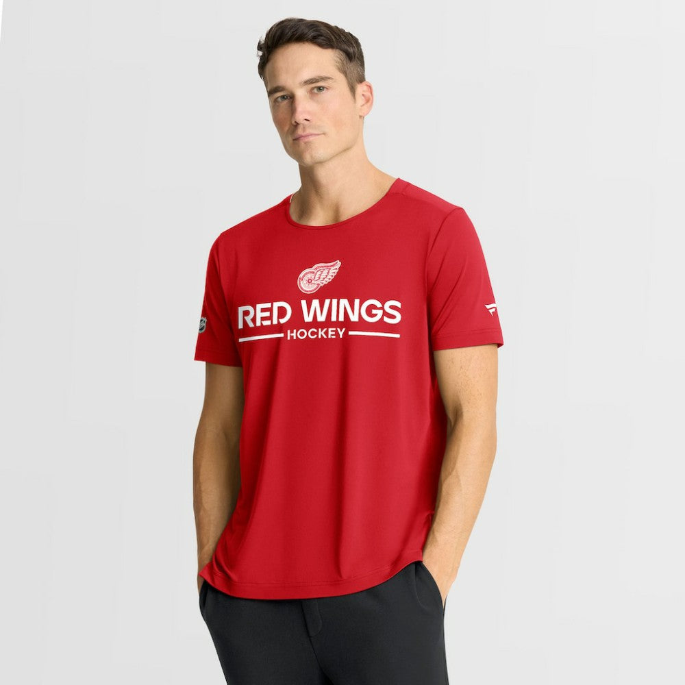 NHL Detroit Red Wings Fanatics Authentic Pro Centennial Rink Tech T-Shirt - Red