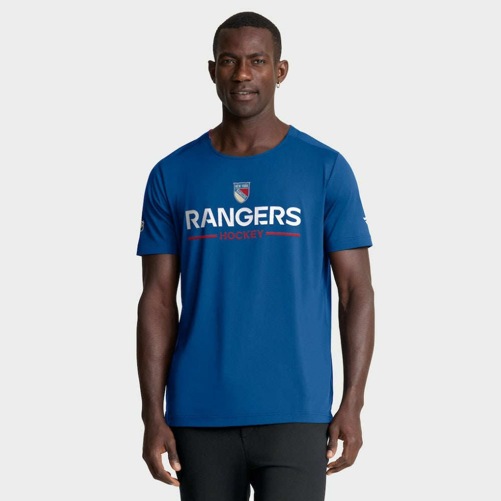 NHL New York Rangers Fanatics Authentic Pro Rink Centennial Tech T-Shirt - Blue