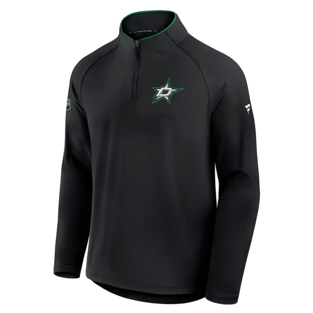 NHL Dallas Stars Fanatics Authentic Pro Rink Training Quarter-Zip Pullover - Black