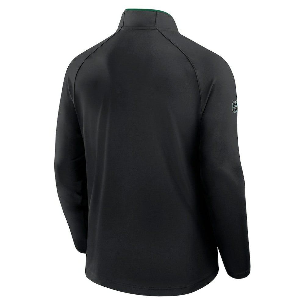 NHL Dallas Stars Fanatics Authentic Pro Rink Training Quarter-Zip Pullover - Black