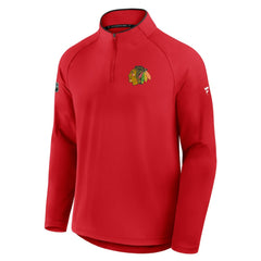 NHL Chicago Blackhawks Fanatics Authentic Pro Rink Training Quarter-Zip Pullover - Red