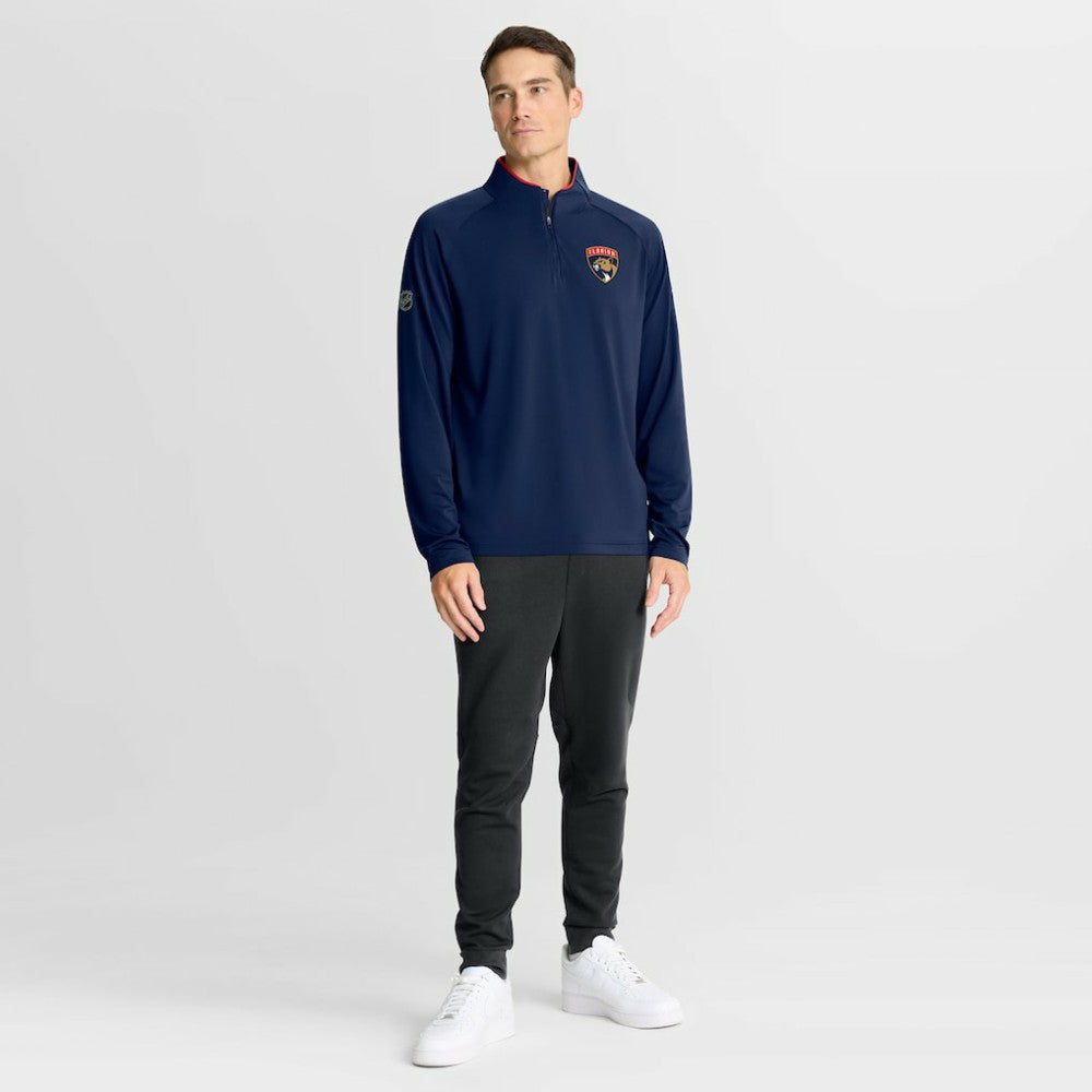 NHL Florida Panthers Fanatics Authentic Pro Rink Training Quarter-Zip Pullover - Navy