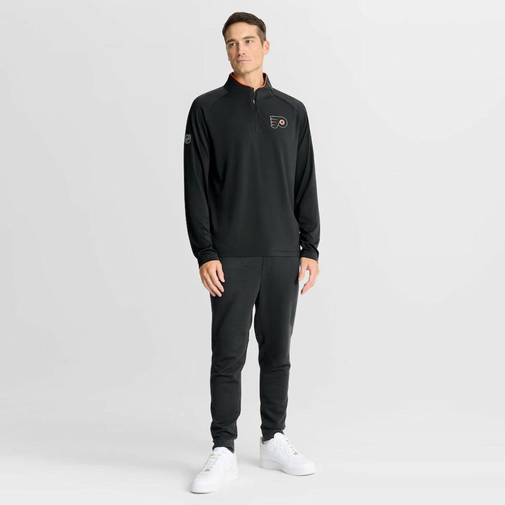 NHL Philadelphia Flyers Fanatics Authentic Pro Rink Training Quarter-Zip Pullover - Black